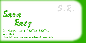 sara ratz business card